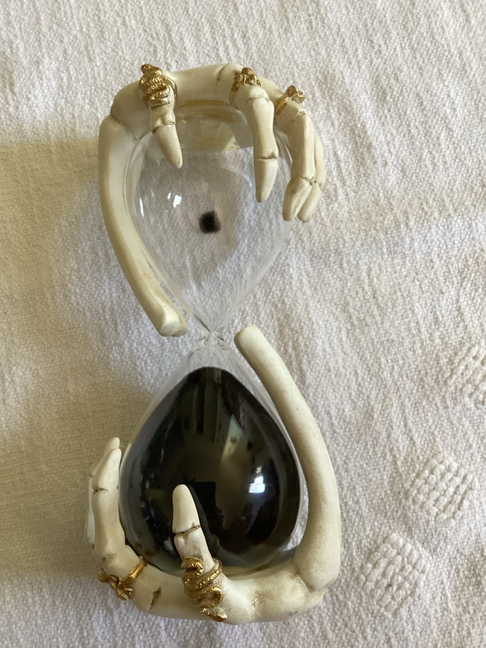Halloween Skeletal Hourglass Figurine, 9"